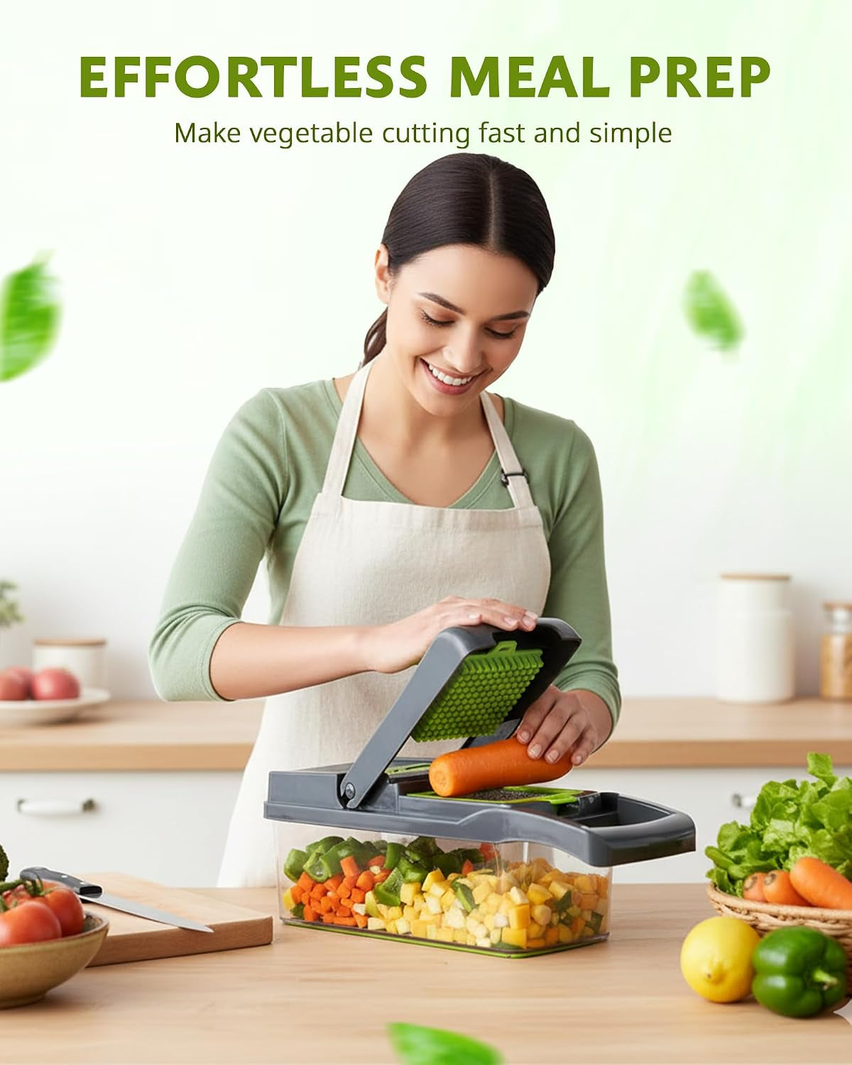 Vegetable Chopper with Container, Mandoline Slicer for Kitchen